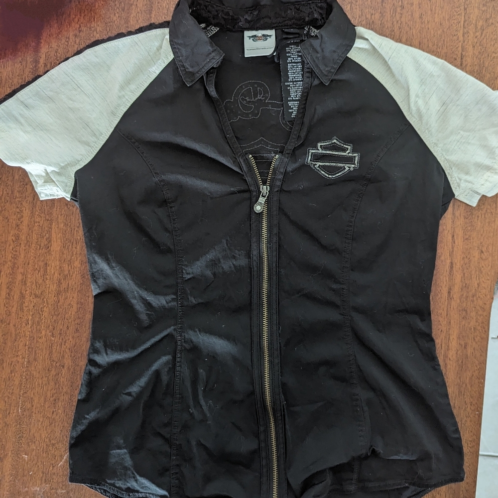 Harley-Davidson zip up shirt, new